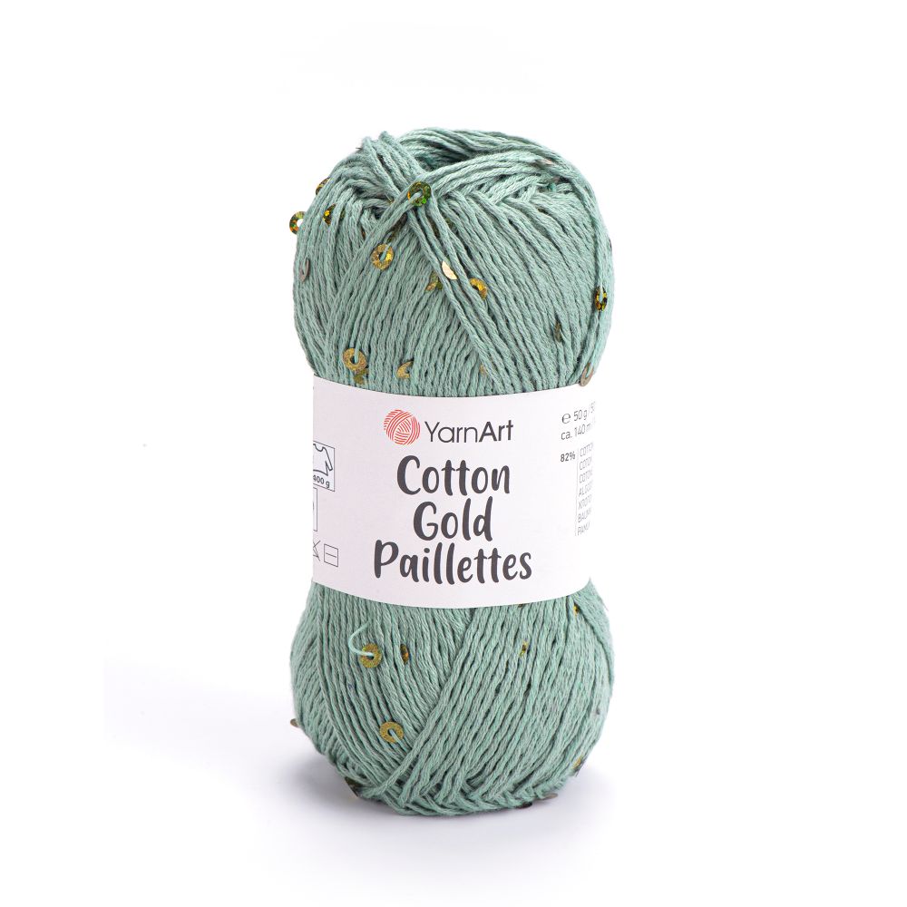 Пряжа YarnArt Cotton Gold Paillettes