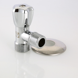 Вентиль угловой для подключения бытовой техники 1/2" х 3/4" серия VT.240.TN
