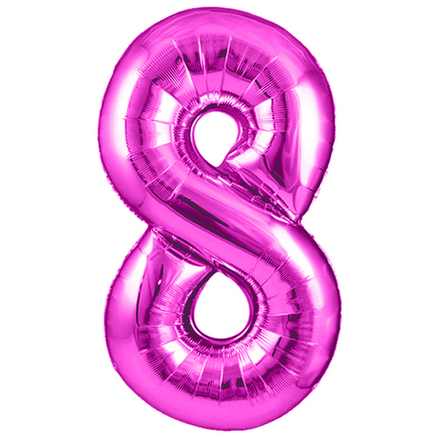 Цифра 8 розовый 40” г84