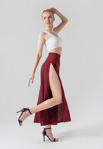 Maya Flow Pants, Dark Red