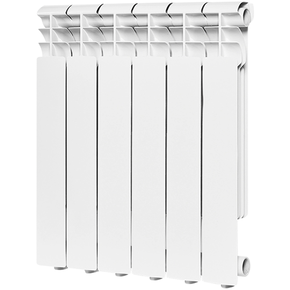 Радиатор алюминиевый ROMMER Profi 500 - 6 секций (подключение боковое, цвет белый)