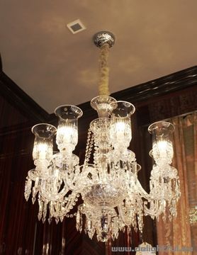replica  BACCARAT ZÉNITH CHANDELIER  ( 6 lights + clear shades )