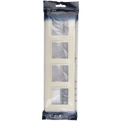 Рамка для розеток и выключателей ЭРА Elegance 14-5014-02 Classic, на 4 поста, слоновая кость