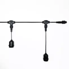 Белт-Лайт UNIBELT 5 м., провод черный Каучук, шаг 25 см., 20 подвесных патронов, IP65, LTC (UBL5m/20L-1)