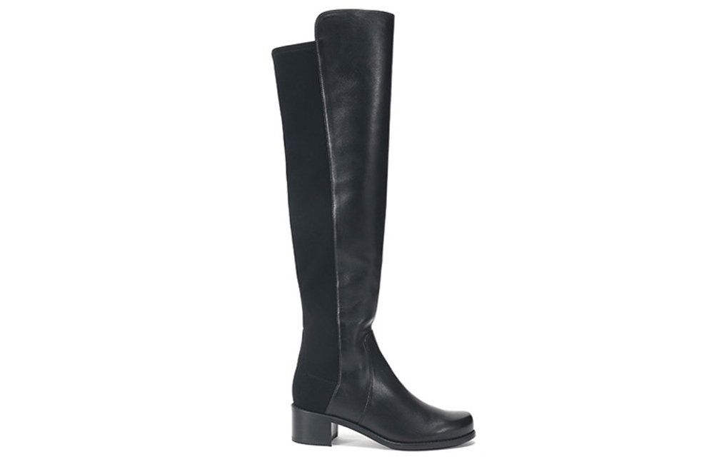 Stuart Weitzman/SW 5050 Fabric With Leather Over the knee Boots Women"s Black