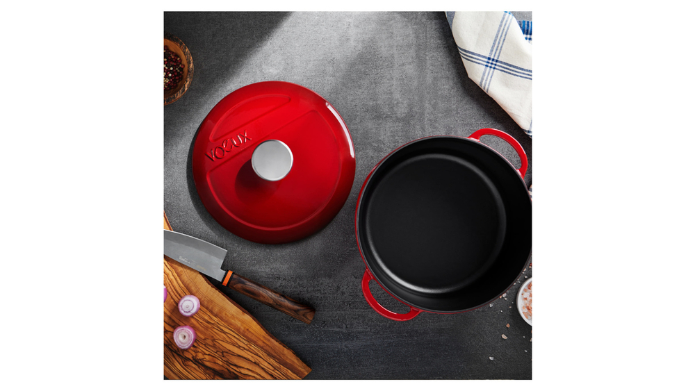 Кастрюля 5.5л Voeux L'amour красная