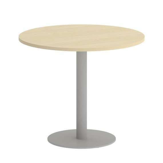 First Стол круглый KSPRG-1 Клен/Металл Серый 900*900*750