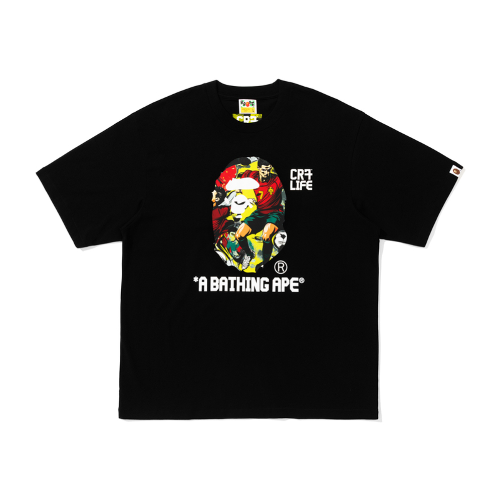A Bathing Ape Bathing Ape Cr7 Life Collaboration Fw25 Футболка черный