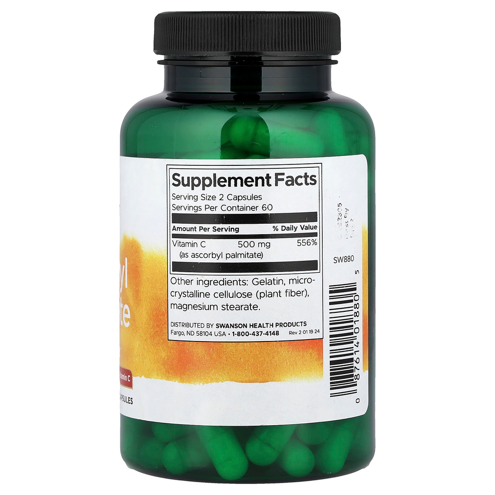 Swanson, Аскорбил пальмитат, 250 мг, 120 капсул