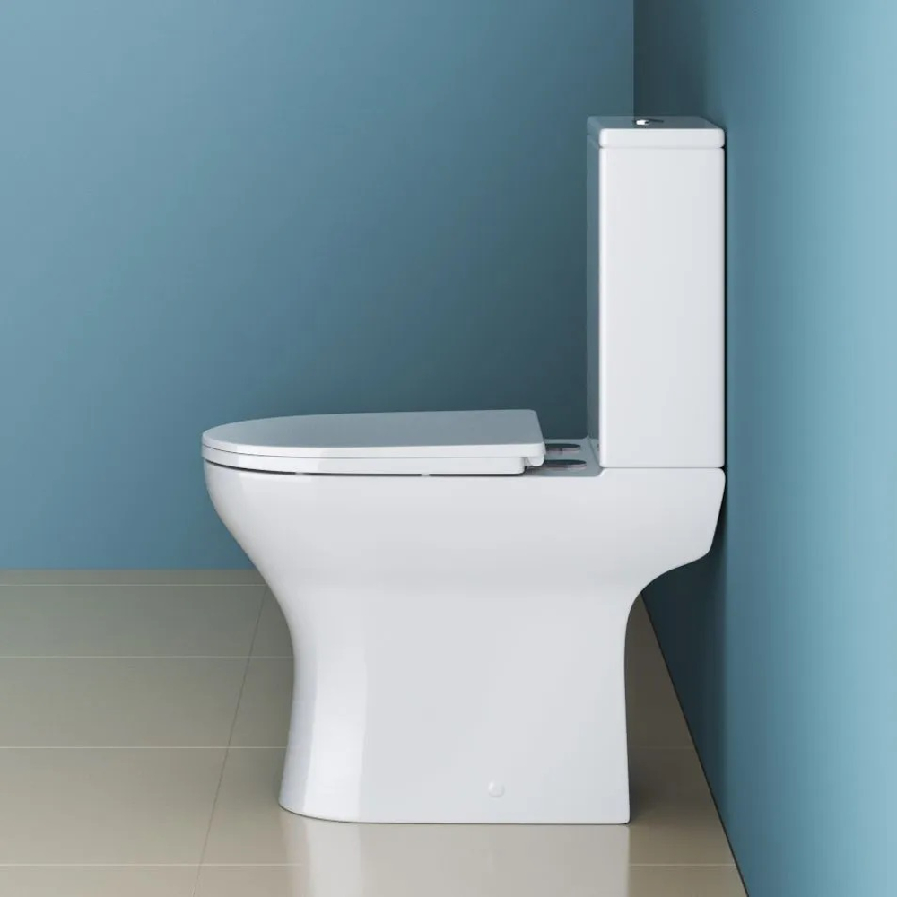Унитаз-компакт безободковый с сиденьем BelBagno LOUNGE BB045CPR/SC + BB045/051T