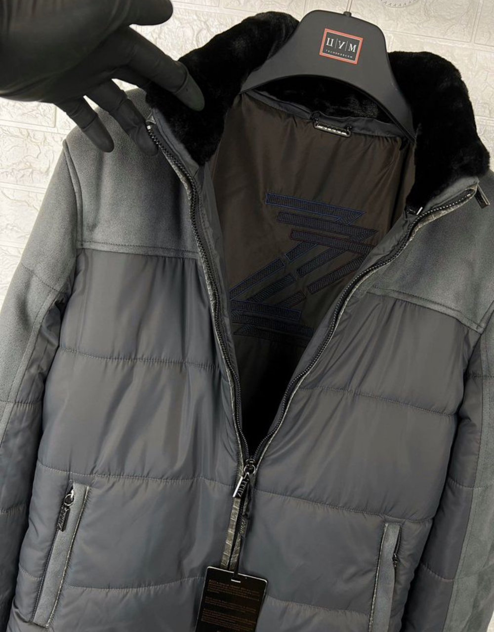 Куртка зимняя Zilli с замшей