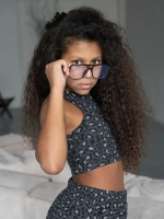 Летний кроп топ трикотажный детский