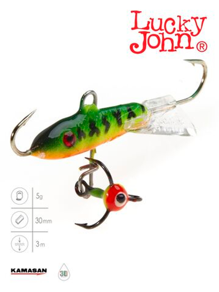 Балансир Lucky John CLASSIC 3 с тр. 30мм/20 блистер