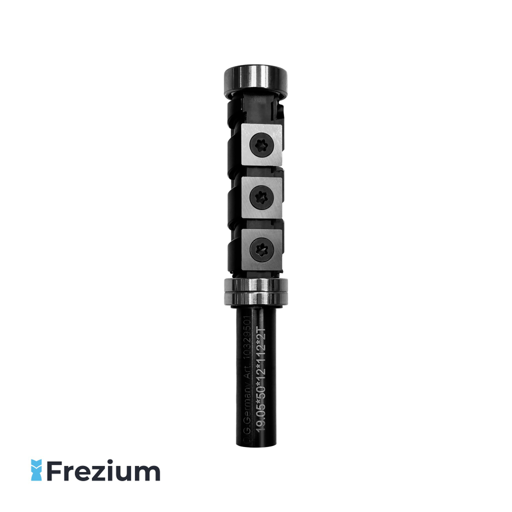 Фреза-кукуруза со сменными пластинам с верхним и нижним подшипниками "O.G.Germany" (19x12x50x112 Z2; 10329501)