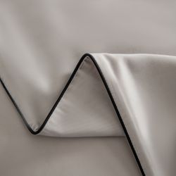 Комплект постельного белья на резинке Однотонный Сатин Элитный «Серый жемчуг»