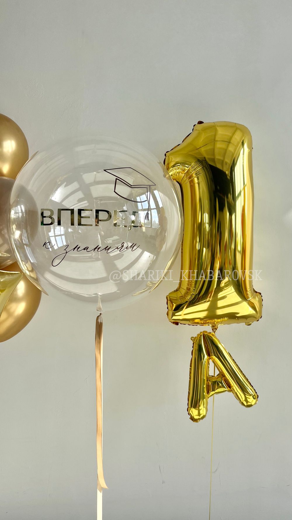 Воздушные шары на 1 сентября «Вперёд к знаниям» и связка с цифрой 1А №1/88  Изображение4