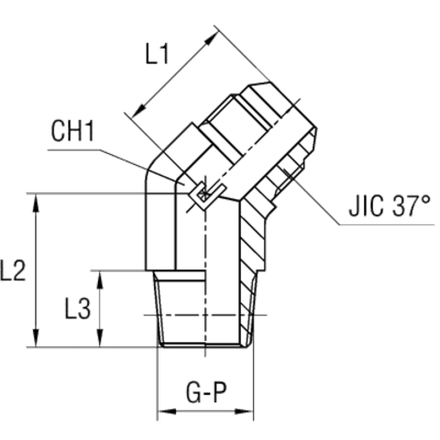 Штуцер FC45 JIC 7/8" BSPT1/2"