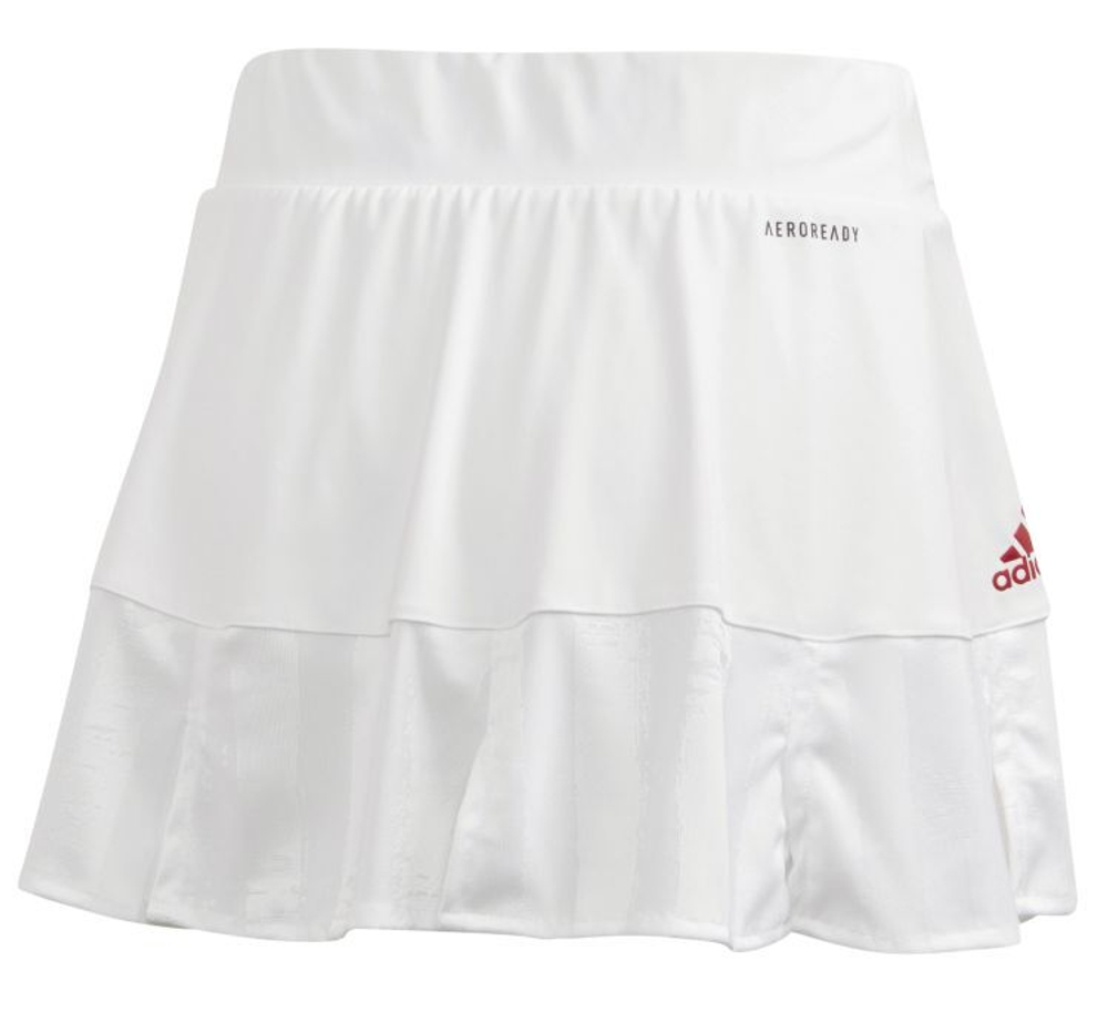 Теннисная юбка Adidas Tennis Match Skirt ENG W - white/scarlet