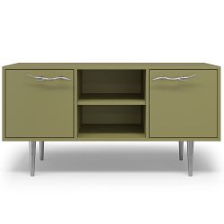 Тумба под ТВ Арт Колор matte 117см Стайл Сильвер Зеленая олива матовая