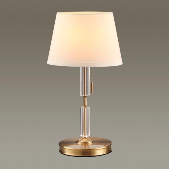 4894/1T MODERN ODL_EX22 207 бронзовый/белый/абажур ткань Настольная лампа E27 1*60W LONDON