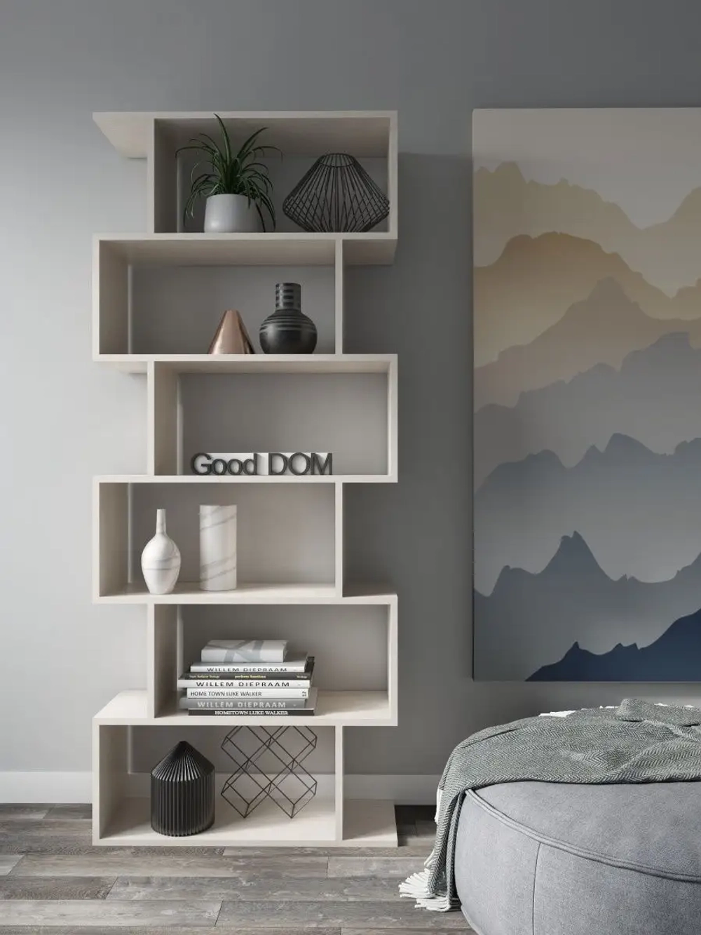 Стеллаж деревянный, полка для книг, игрушек, этажерка