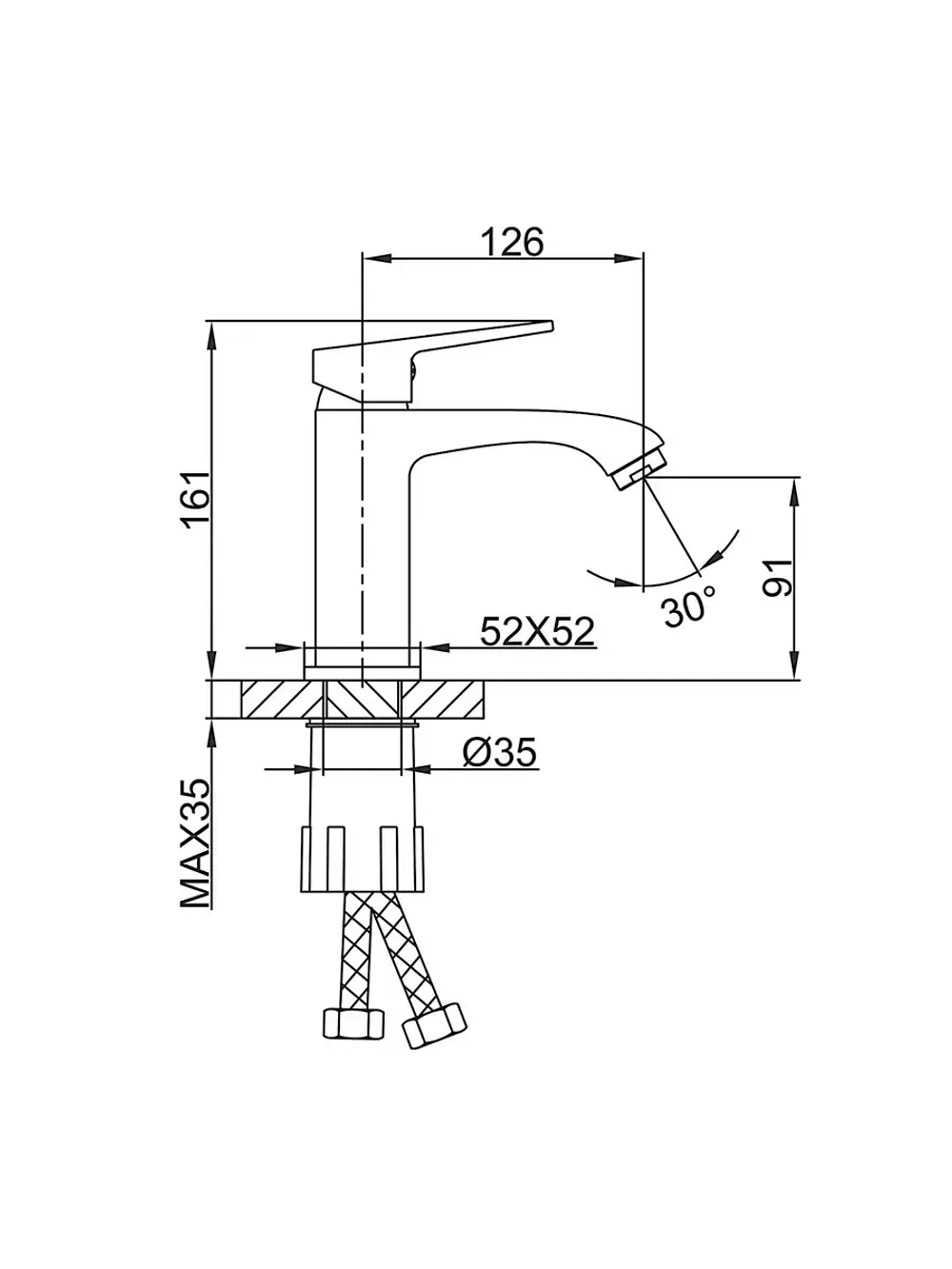 Смеситель для раковины FRAP F1076