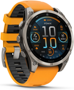 Смарт-часы Garmin Fenix 8 47 мм серебристый-оранжевый