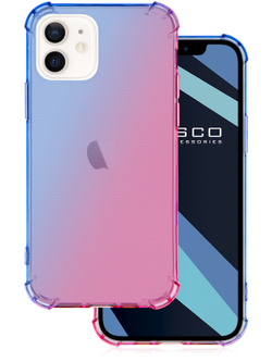 Чехол ROSCO для Apple iPhone 12;Apple iPhone 12 Pro оптом (арт. IP12(12PRO)-HARD-TPU-DARKBLUE-PINK)
