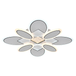 Потолочный светодиодный светильник 85Вт, 6865лм, 3000-6500K, Ra>80, плавная регулировка мощности, изменение цветовой температуры, ночник, пульт, металл/акрил, белый/чёрный