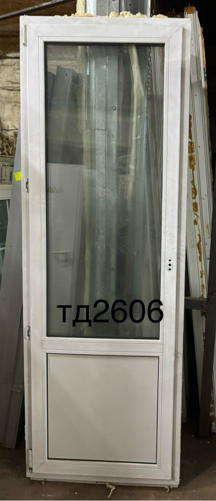 Дверь Пластиковая Б/У 224(в) х 78(ш) Балконная