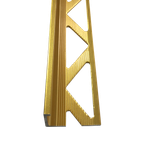 Г - Образный алюминиевый профиль для наружных углов керамической плитки золото глянец 10х2500мм