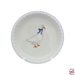 Блюдо для запекания круглое Гуси 24 см