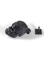 Бородатый череп с хвостом, фигурка для декора интерьера, арт-объект, коллекционный предмет, 3D печать, черный 16 см.