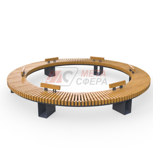 Скамейка Дуга радиусная