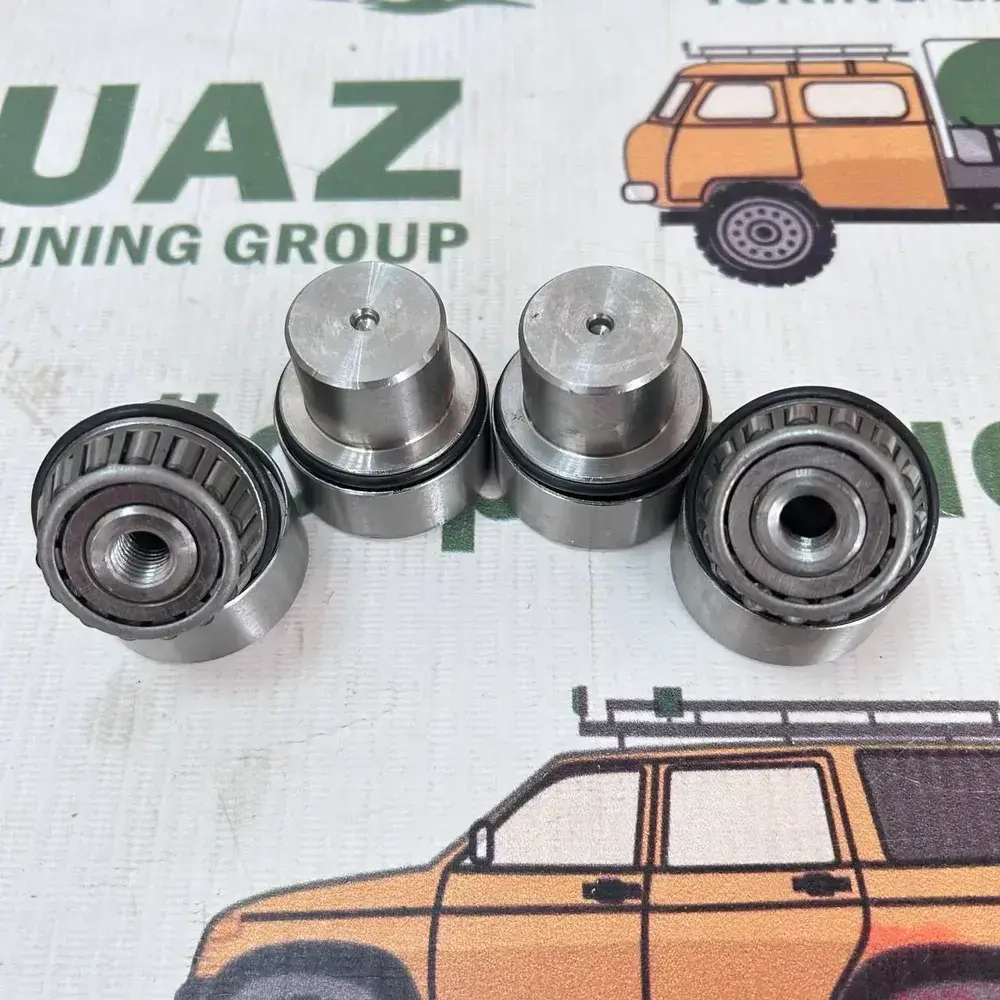 Комплект шкворней поворотного кулака УАЗ на подшипнике, мост Тимкен ("колхозный"), Редукторный (военный)