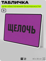 Табличка для обеспечения безопасности "Щелочь", для производства, предприятия, организаций, 40х30 см, Silver Plane x Айдентика Технолоджи