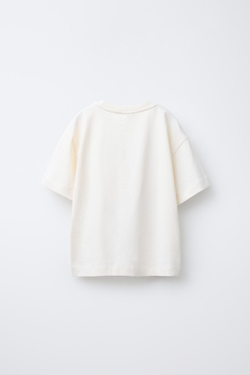 ZARA ФУТБОЛКА С ПРИНТОМ «ФРУКТ», ЭКРЮ