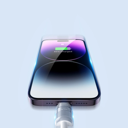 Кабель со съемным ремешком, разъемом USB-C на Lightning, быстрая зарядка 27W, длина 30см, белый цвета, серия LCBA Series от Dux Ducis