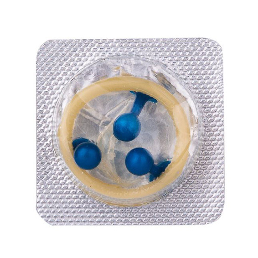 Стимулирующий презерватив-насадка Sitabella Roll & Ball Banana 1424