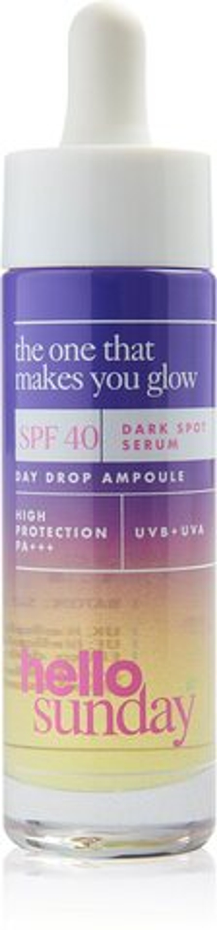 hello sunday the one that makes you glow - местное лечение обесцвечивания кожи на фоне гиперпигментации /  SPF 40 30  ml  / GTIN 8436037793332