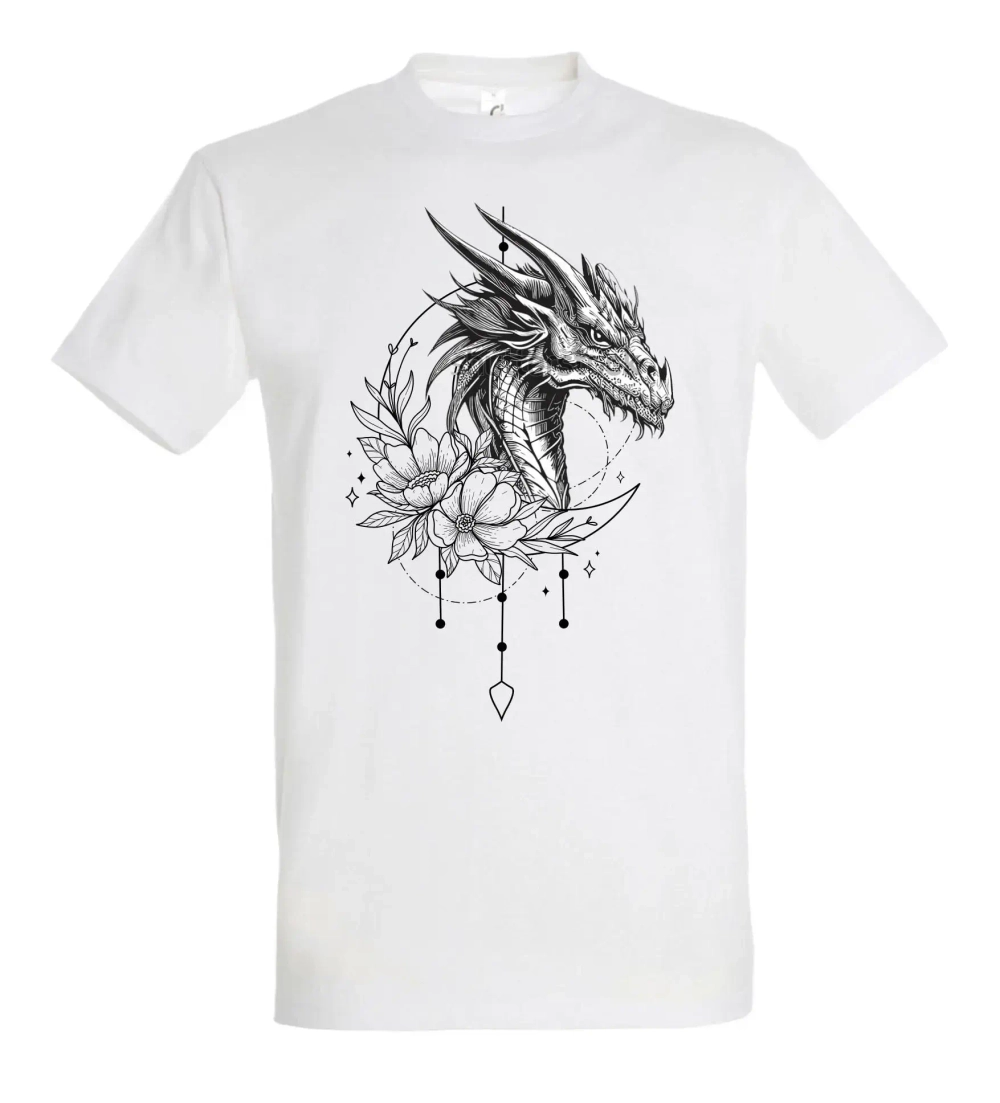 Футболка с принтом «Дракон Среброкрылый», цвет белый, р-р 46
