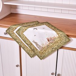 НАБОР САЛФЕТОК ИЗ 2-Х ШТ "ОХОТА" 40Х40СМ, ТВИЛ, 100% ХЛОПОК, ЛИСА