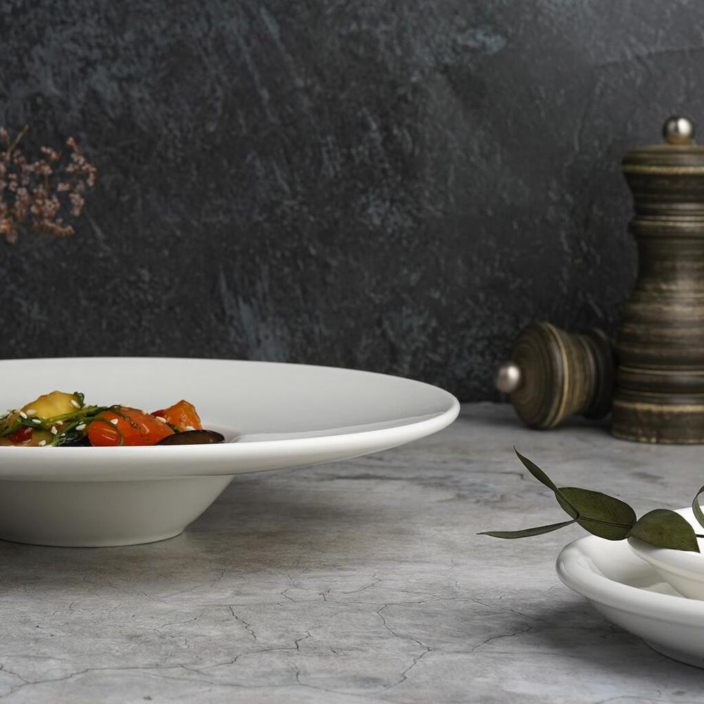 Тарелка глубокая 100 мл d 24/10 см h4 см для пасты белая фарфор P.L. Proff Cuisine [6]