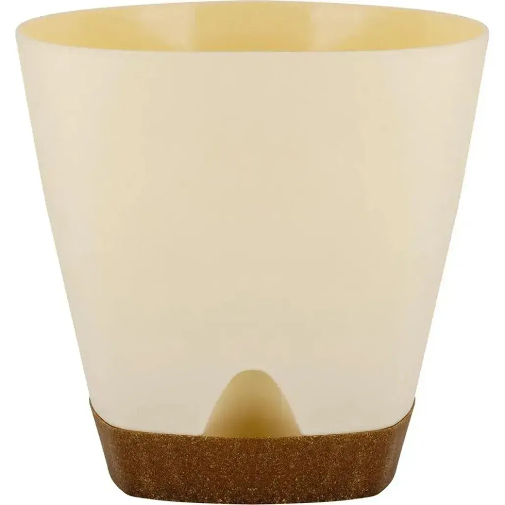 Горшок для цветов InGreen WOOD D170мм 2,5л с прикорневым поливом сливочный/бук