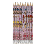 Карандаш ч/г НВ дер. "Зубастик" с ластиком, корп. шестигран. (Mazari) (Комплект 12шт.)