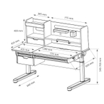 Растущая парта Fundesk Sentire (1200×650 мм)