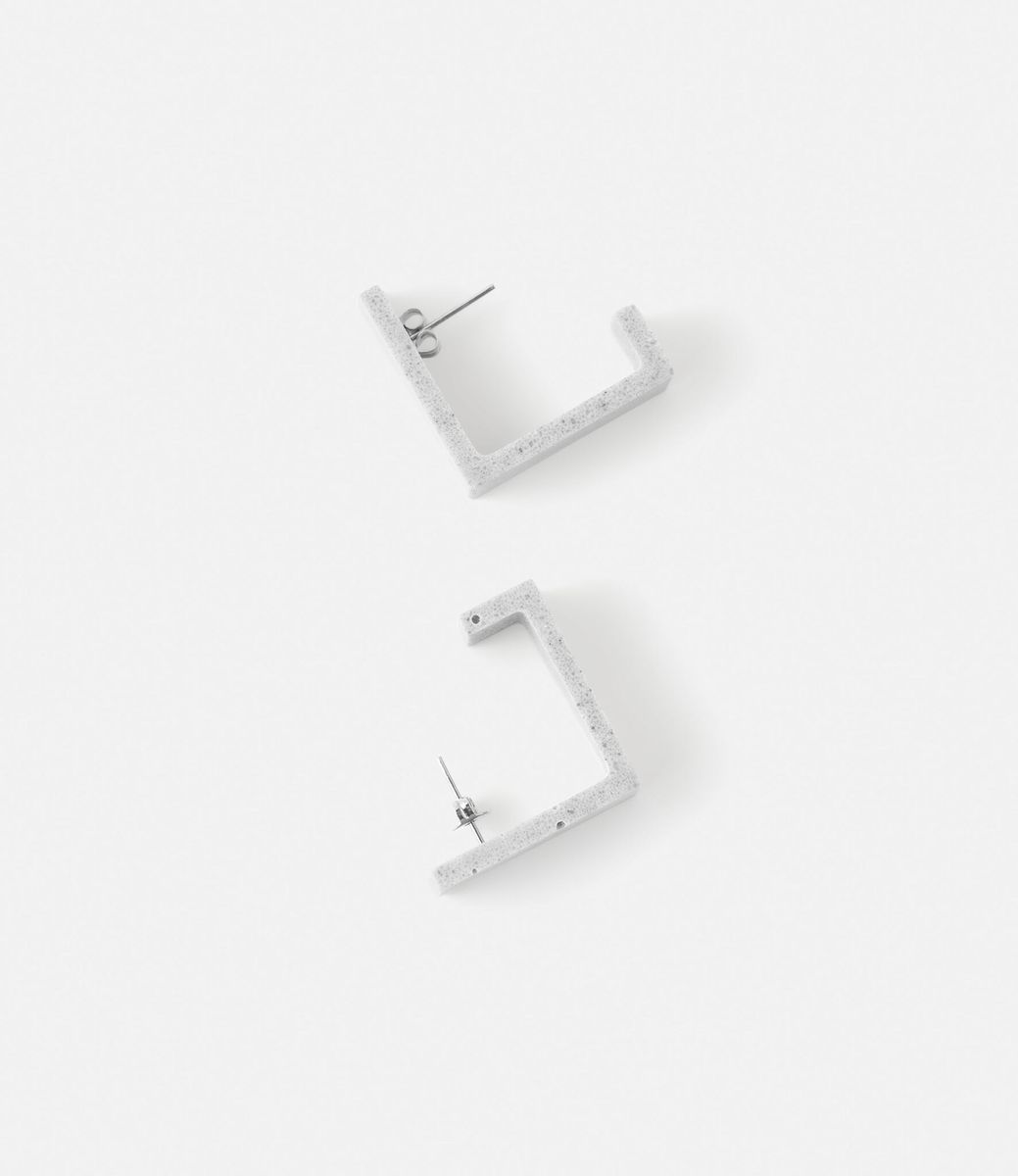 Urban Olive Design Square Earrings Grey — серьги из бетона