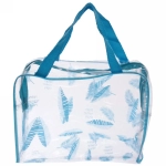 Косметичка прозрачная «Adventure - Feathers», перышки, цвет синий, 16*24*9