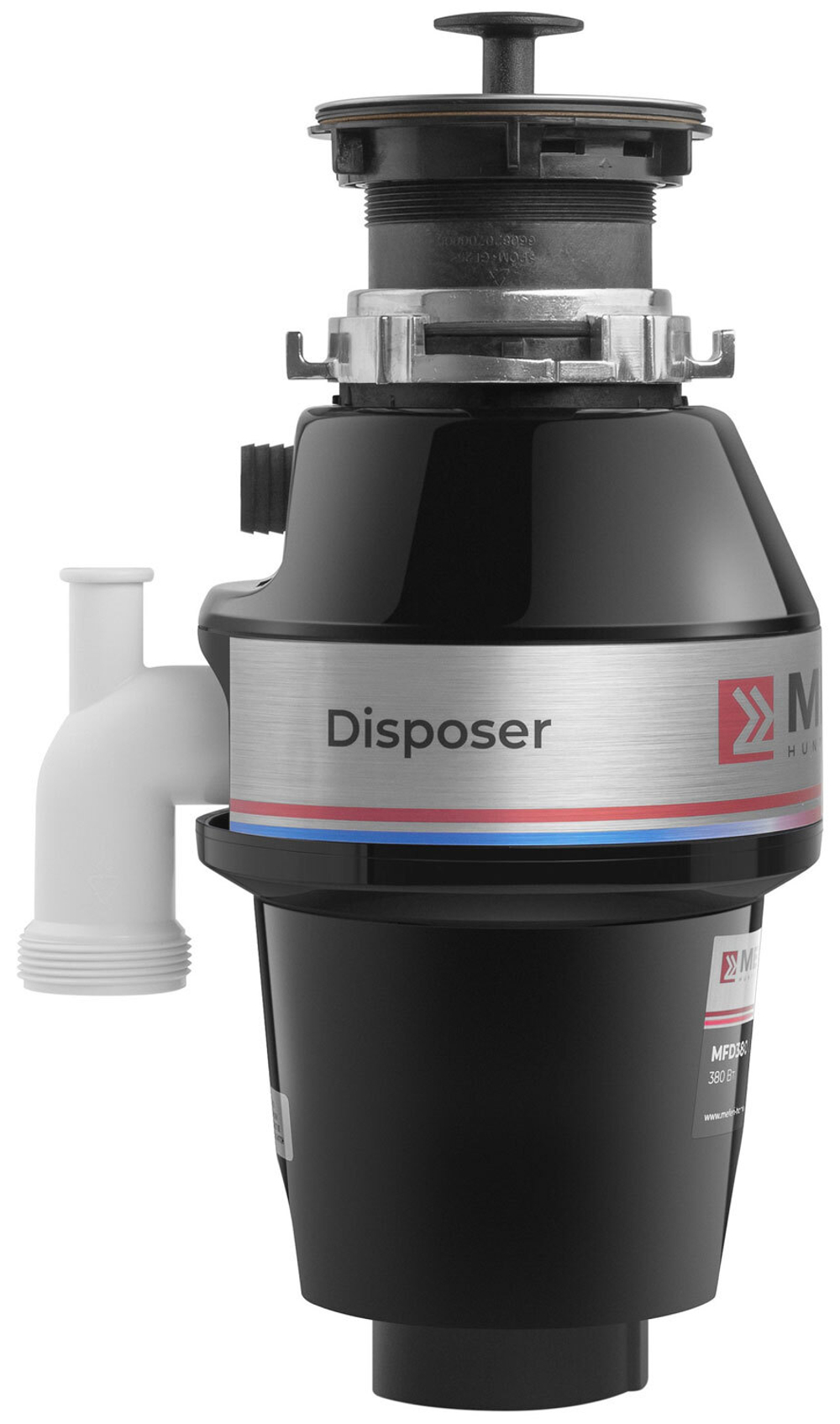 Измельчитель пищевых отходов Meferi MFD380 PUSH POWER с пневмокнопкой в комплекте