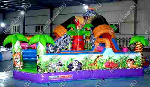 Надувной батут "В гостях у зебры"